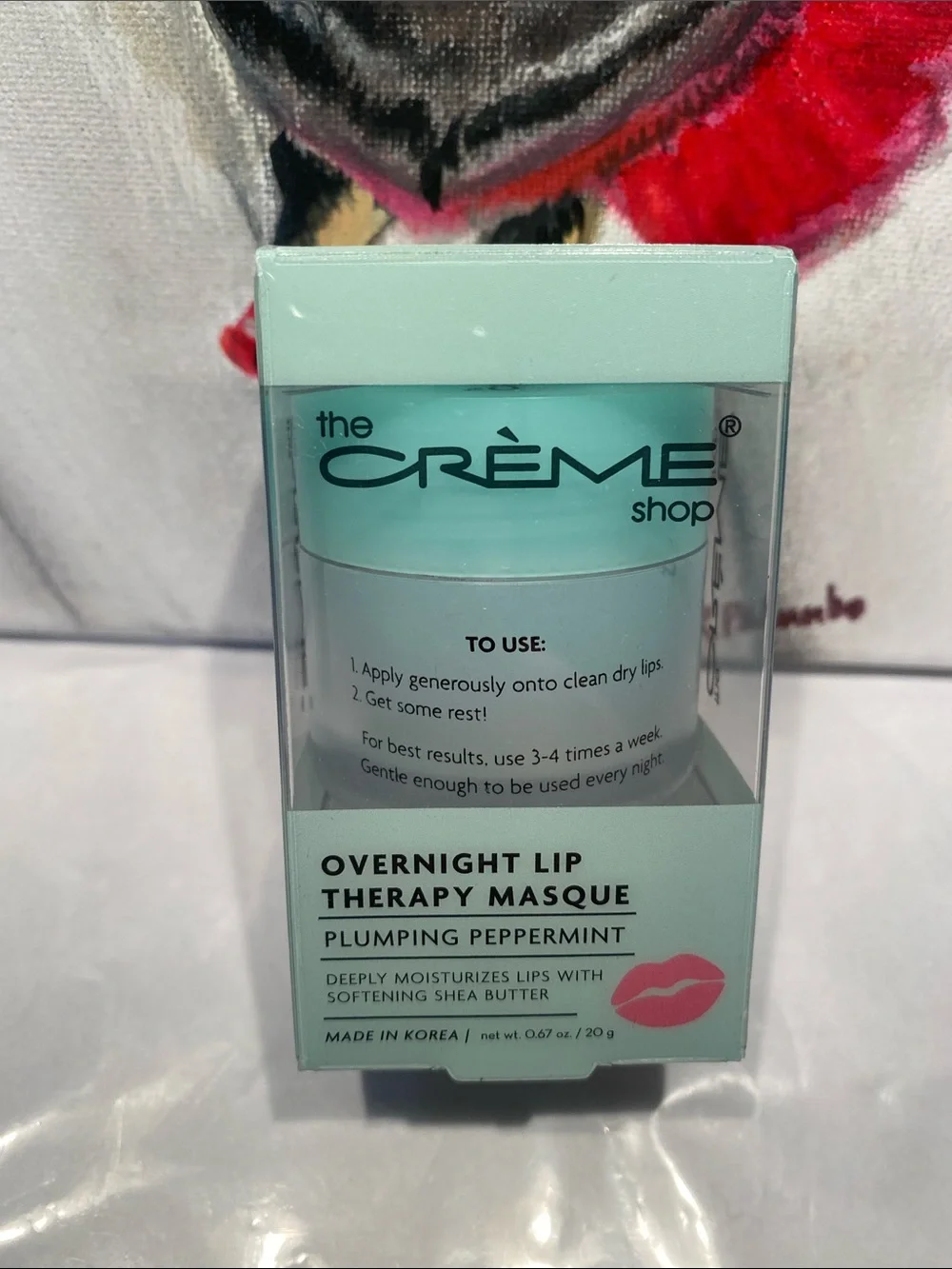 The Crème Shop Overnight Lip Therapy Masque, Plumping Peppermint